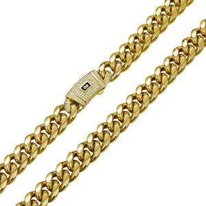 <span class=keywords><strong>Collana</strong></span> a Catena Monaco <span class=keywords><strong>in</strong></span> Acciaio Inossidabile Placcato <span class=keywords><strong>Oro</strong></span> 14K, Gioielli Hip Hop <span class=keywords><strong>da</strong></span> <span class=keywords><strong>Uomo</strong></span>, Non si Ossida, Vendita Calda - Product Image 4