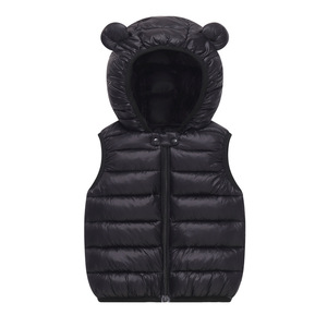 Nouveau <span class=keywords><strong>Gilet</strong></span> Décontracté à Capuche Simple Boutonnage pour Enfants Automne Hiver – Vêtements pour Garçons et Filles - Product Image 5