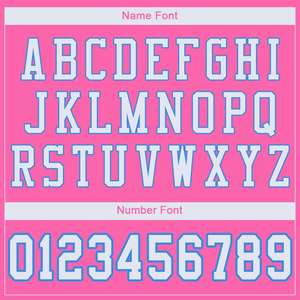 Maillot de football authentique en maille de style classique rose, blanc et bleu poudré personnalisé - Product Image 3