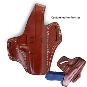 ซองปืนหนังแท้ทรงใหม่ ทำมือ พร้อมห่วงเข็มขัด - Product Image 1