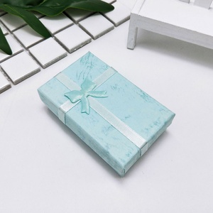 Wholesale Luxury Bow Jewelry Box Custom Logo Cardboard Packaging Sponge Matt Lamination Recycled <b>Materials</b> Fashion Gift <b>Packing</b> - Product Image 1