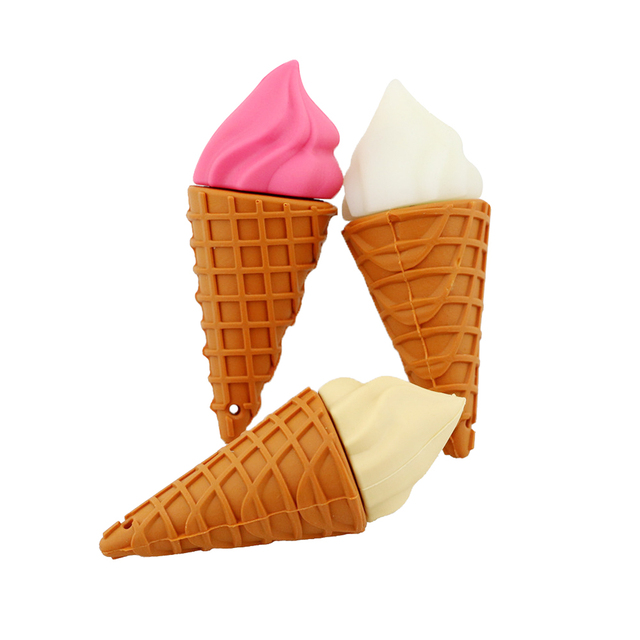 Cartoon Ice Cream USB Flash Drive 1GB 2GB 4GB 2.0 PVC Gift Memory Stick 8GB 16GB 32GB 3.0 New Stock Product