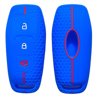 Étui de protection en silicone à 3 boutons pour clé de voiture Ford Figo 2017, Mondeo 5, Ecosport, Puma 2020, Fiesta Mk8, Everest, Ranger – Accessoire