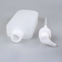 Bouteilles de savon liquide en plastique HDPE écologiques personnalisées en gros, bouteilles de nettoyant pour le visage avec pompe, bouteilles de lotion carrées de 150 ml