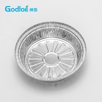 Barquette jetable ronde en aluminium pour four et friteuse à air, qualité alimentaire, 7 pouces, avec couvercle en papier ou en plastique