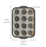 Moule à muffins en silicone de qualité alimentaire de grande taille, moule à pâtisserie en silicone
