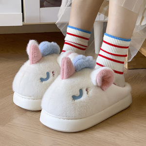 Chaussons en gros pour femmes et hommes, à semelle épaisse, motifs amusants (Joker, Père Noël, poulet, citrouille), Nouveauté Hiver Automne - Product Image 2