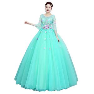 ชุดสอบศิลปะสำหรับนักเรียนชุดเดรส<span class=keywords><strong>ยาว</strong></span>สำหรับการแสดงเดี่ยวผ้าปอมปาดัวร์สำหรับสตูดิโอ2024ใหม่ - Product Image 5