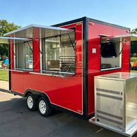 Camions de restauration rapide mobiles d'extérieur pour la vente de burgers, pizzas et poulet frit en Chine