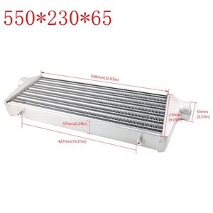 Auso hiệu suất tấm vây Ống vây phổ tự động intercooler 550x230x65 + 2.5 inch nhôm ống Ống srq22 + srq07 - Product Image 6