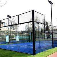 Terrains de paddle professionnels Terrain de paddle panoramique avec terrain de paddle de bonne qualité pour compétition sportive de tennis