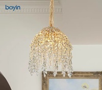 Nouvelle Lampe Suspendue en Verre LED Goutte d'Eau Style Français, Petite Suspension pour Balcon, Entrée, Bar, Couloir, Chambre