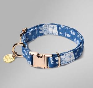 Collier pour chien de petite taille imprimé d'animaux, moderne, confortable, durable, en coton de qualité supérieure, élégant, avec boucle réglable - Product Image 1