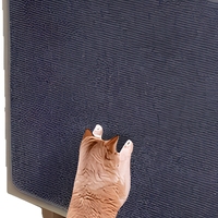 Protection anti-griffures pour canapé et meubles, tissu en cuir auto-adhésif réparable, style mignon, tapis anti-griffures pour chat de Noël, pour intérieur