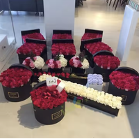 Boîte à chapeau ronde à fleur unique de luxe Carton blanc rigide avec logo personnalisé de haute qualité avec stratification brillante et mate pour bougies