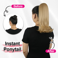 Julianna Wholesale Extensions de cheveux synthétiques de haute qualité, tissage court et rebondissant, postiche à cordon, queue de cheval en fibre Futura