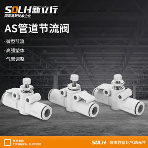 วาล์วควบคุมการไหลแบบตรงรุ่น AS1002F-0406 พร้อมข้อต่อควบคุมความเร็ว 2052/2002/3002 - Product Image 2