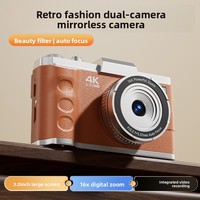 Kamera Selfie HD 64MP Lintas Batas untuk Mahasiswa, Kartu TF, Pemotretan di Rumah, Zoom Optik 7.1x-16x, Layar 2"-3", Pengambilan Video Lithium