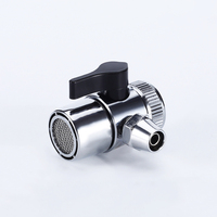 Robinet inverseur de direction 3/8 pouce, adaptateur eau froide, rotation 360°, poignée noire, design moderne, acier inoxydable 304, pour hôtel