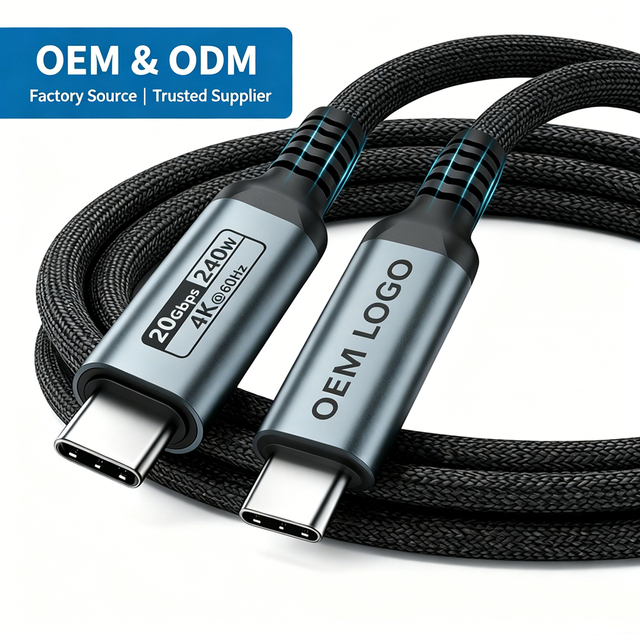 Data Cable USB Type C Cable USB C to USB C Cable 3.2 Gen2 20Gbps 4K 60Hz 240W 5A USBC to USBC Cord for Monitors Docking Station