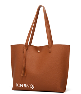 <span class=keywords><strong>Sac</strong></span> en cuir PU de grande capacité pour femmes, fourre-tout léger, doux et uni avec bracelet, offre spéciale, - Product Image 2