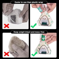 Easy Tear Design Bento Maker Onigiri Wrappers Triangle Onigiri Wrappers Sacs de boules de riz en plastique