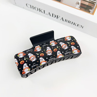 Pinces à cheveux rectangulaires en plastique pour femme, multicolores, pour Halloween, usage quotidien, décoratives, multifonctions, pour queue de cheval