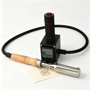 Presse à chaud <span class=keywords><strong>pour</strong></span> le marquage de logos sur bois, cuir, plastique, pain, hamburgers et autres supports, <span class=keywords><strong>machine</strong></span> à estamper le cuir - Product Image 1