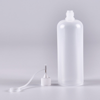 Botol Dispenser Plastik 120ml 2oz dengan Ujung Jarum PE, Wadah Tekan untuk Minyak Esensial, Cat, Kosmetik, Air