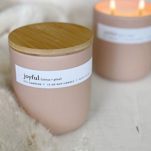 <span class=keywords><strong>Bougie</strong></span> parfumée naturelle de luxe rose girly pour mariage et cadeau de pendaison de crémaillère - Product Image 2