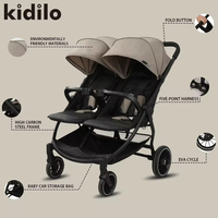 Kidilo LB100 Poussette noire double double de luxe pour bébé Vente en gros Poussette Coche De Bebe Ensemble de landau pour enfants