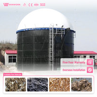 Équipement de production de biogaz à grande échelle WINWORK, Digesteur anaérobie, Réacteur microbien, Machine de fermentation, Moteur d'usine