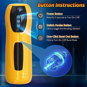 Masturbateur masculin automatique à 7 modes de poussée et de rotation, Godet de masturbation électrique, Godet de poche pour pénis, Jouet sexuel pour hommes - Product Image 4