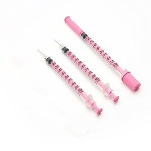 Jeringas de <span class=keywords><strong>Insulina</strong></span> de <span class=keywords><strong>1</strong></span> ml, Calibre 31, 8 mm, Rosadas, para Uso Veterinario, Jeringas de <span class=keywords><strong>Insulina</strong></span> Rosas U100 29g <span class=keywords><strong>1</strong></span>/2" - Product Image 2
