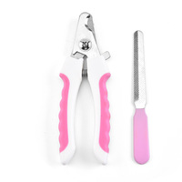 Kit de toilettage professionnel pour animaux de compagnie en acier inoxydable, coupe-ongles et lime à ongles
