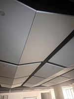 Panel Langit-langit Akustik Gantung dari Fiberglass, Warna & Bentuk Kustom untuk Area Publik