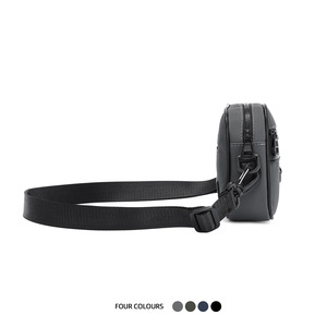 Customize Logo Crossbody <b>Bag</b> for Men PU Leather Waterproof Messenger Business Casual Sling Shoulder Handbags - Product Image 2