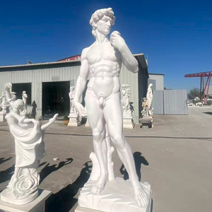 Escultura de Hombre Desnudo Clásica de Piedra Natural de Tamaño Real para Jardín, Villa o Parque, Estatua de David de Mármol Tallada a Mano - Product Image 2