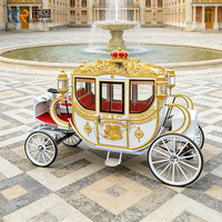 Carrosse royal électrique, carrosse à cheval, carrosse royal, chariot, carrosses tirés par des chevaux pour mariage