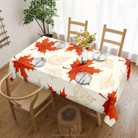 Nappe d'automne, Thanksgiving automne récolte Orange feuille de citrouille mode et couverture de table élégante pour décor de dîner de pique-nique de fête