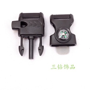Survival Compass Buckle With Compass 2mm Width Compact Outdoor Gear For Hiking <b>Backpacking</b> Emergency Use - Product Image 4