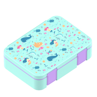 Vente en gros d'usine : la dernière boîte à bento réutilisable en plastique sans BPA, imprimée, scellée et compatible micro-ondes pour enfants