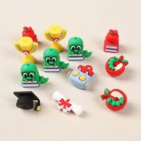 Nouvelles Perles en Silicone 3D Créatives à Thème Dessin Animé pour Accessoires de Chapeau de Remise de Diplôme
