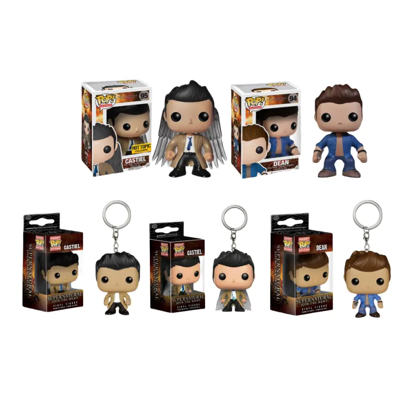 Funkos Pop Cartoon Sobrenatural Castiel Vinil Conjuntos de Artesanato para presente Bonecos de Ação Brinquedo infantil versão Q