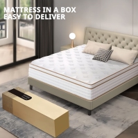 Matelas King et Double en Mousse à Mémoire de Forme Gel avec Ressorts, Confort Optimal, Commandez en Ligne Directement de l'Usine