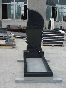 Monuments funéraires en granit noir absolu, design moderne américain pour jardin - Product Image 2