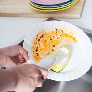 Esponja para Lavar Platos con Mango, Paquete de Recambio para Cepillo de Cocina, Cabezal de Esponja Limpiadora de Fregadero Anti-Rayaduras, Dispensador de Jabón, Cepillo Ecológico - Product Image 5