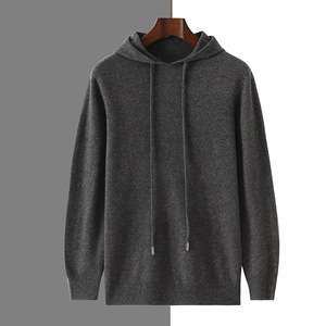 2025 A/W <strong>Men's</strong> Premium <strong>Merino</strong> <strong>Wool</strong> Anti-Pilling Hooded Sweater Seamless Knit Pullover Thermal <strong>Base</strong> <strong>Layer</strong> 240g <strong>for</strong> Winter Front - Product Image 5