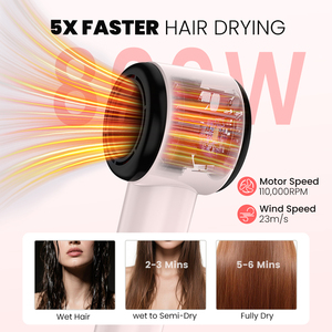 Secador de Pelo Iónico Profesional Portátil con Motor Bldc Oem Odm, Secador de Pelo de Viaje Mini de <span class=keywords><strong>Mano</strong></span> de 110,000, el Mejor para el Cabello de Mujer - Product Image 2