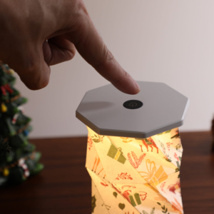 Siêu mini <span class=keywords><strong>LED</strong></span> có thể sạc lại giáng sinh gấp giấy đèn không thấm nước handmade xoay ánh sáng ban đêm cho doanh nghiệp Quà tặng khuyến mãi - Product Image 4
